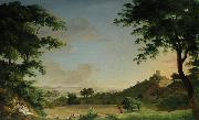 Jacob Philipp Hackert Flusslandschaft mit Liebespaar oil painting reproduction